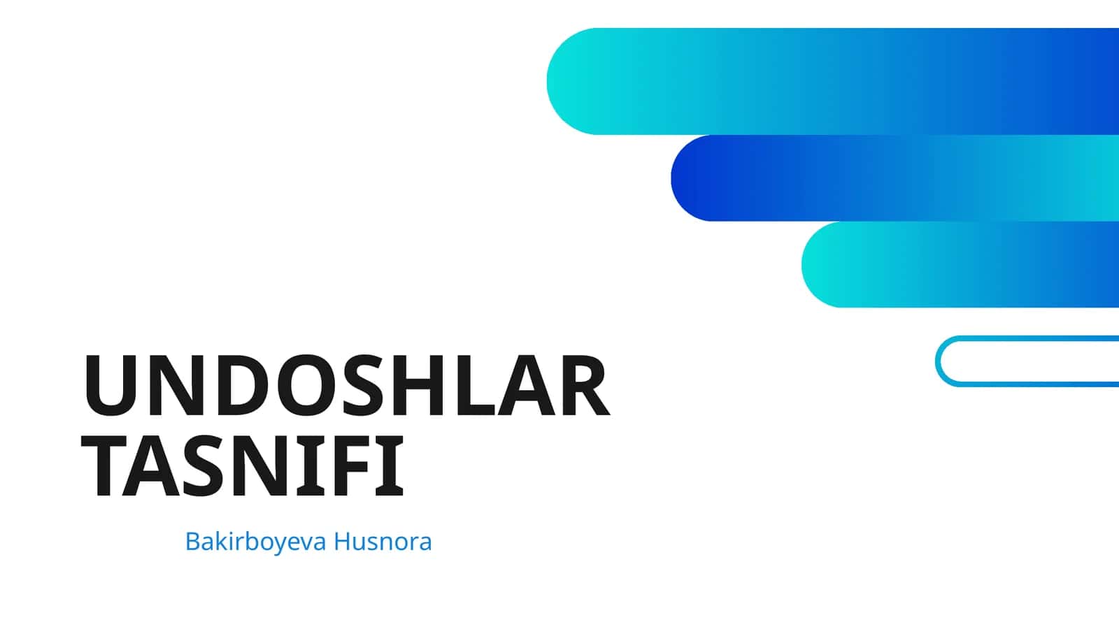 UNDOSHLAR TASNIFI