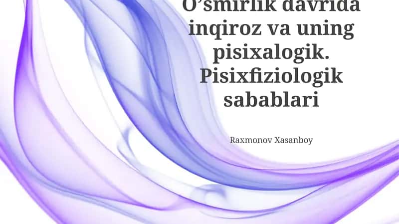 Oʻsmirlik davri inqirozi sabablari: biologik omillar