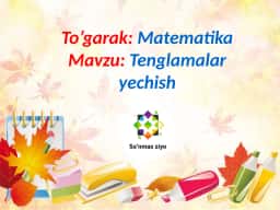 Tenglamalar yechish