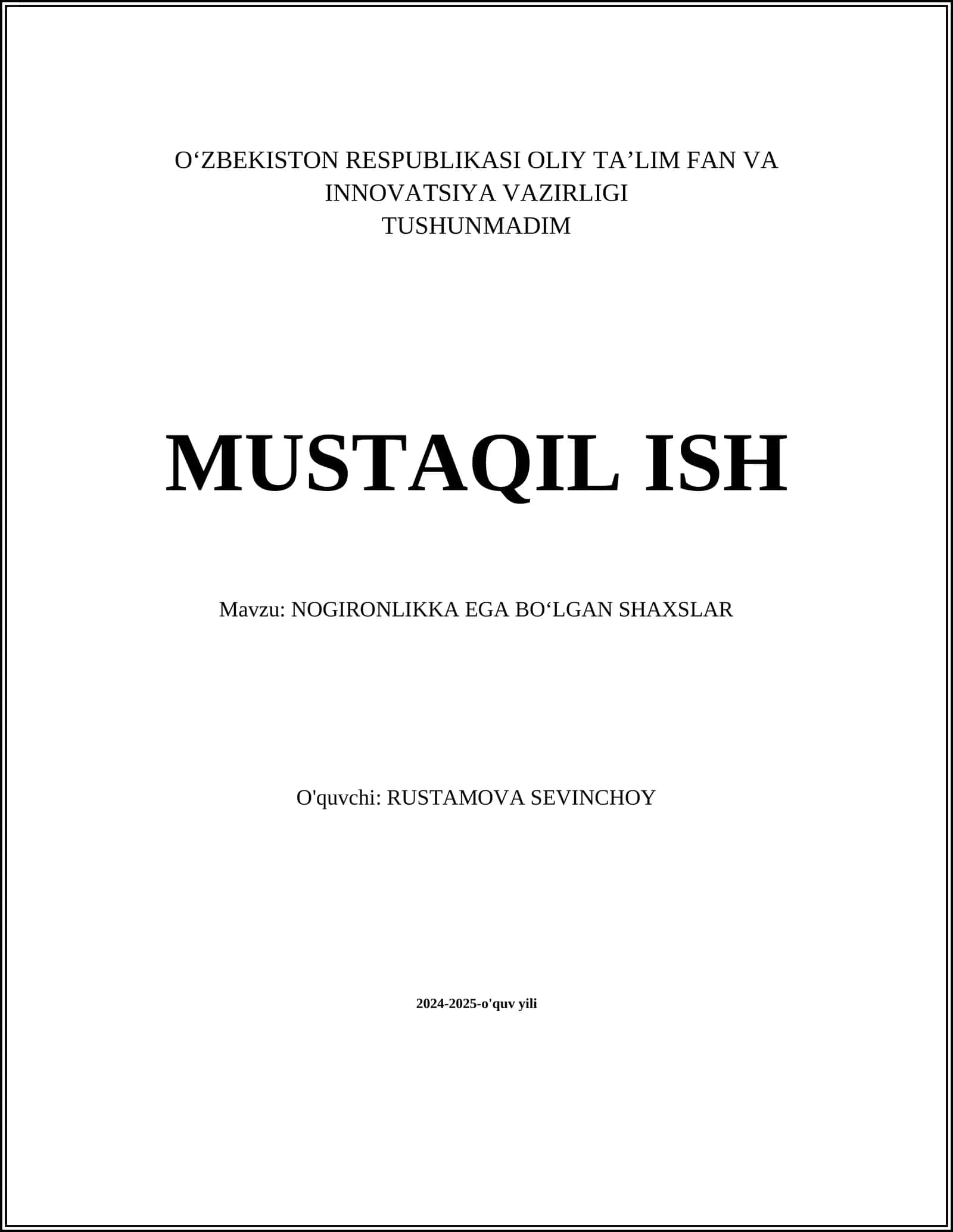 NOGIRONLIKKA EGA BOʻLGAN SHAXSLAR