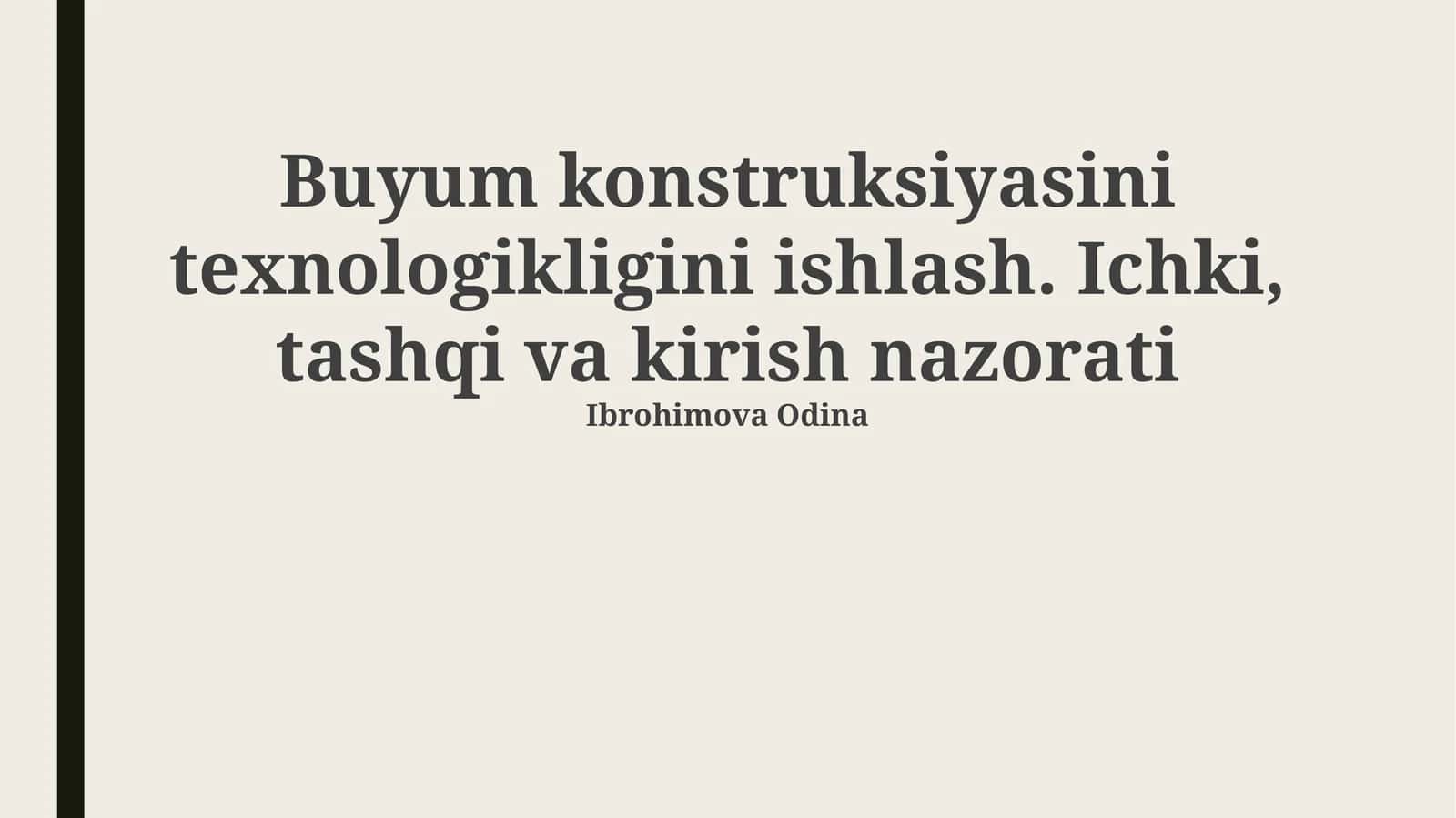 Zamonaviy Qurilish Texnologiyalari