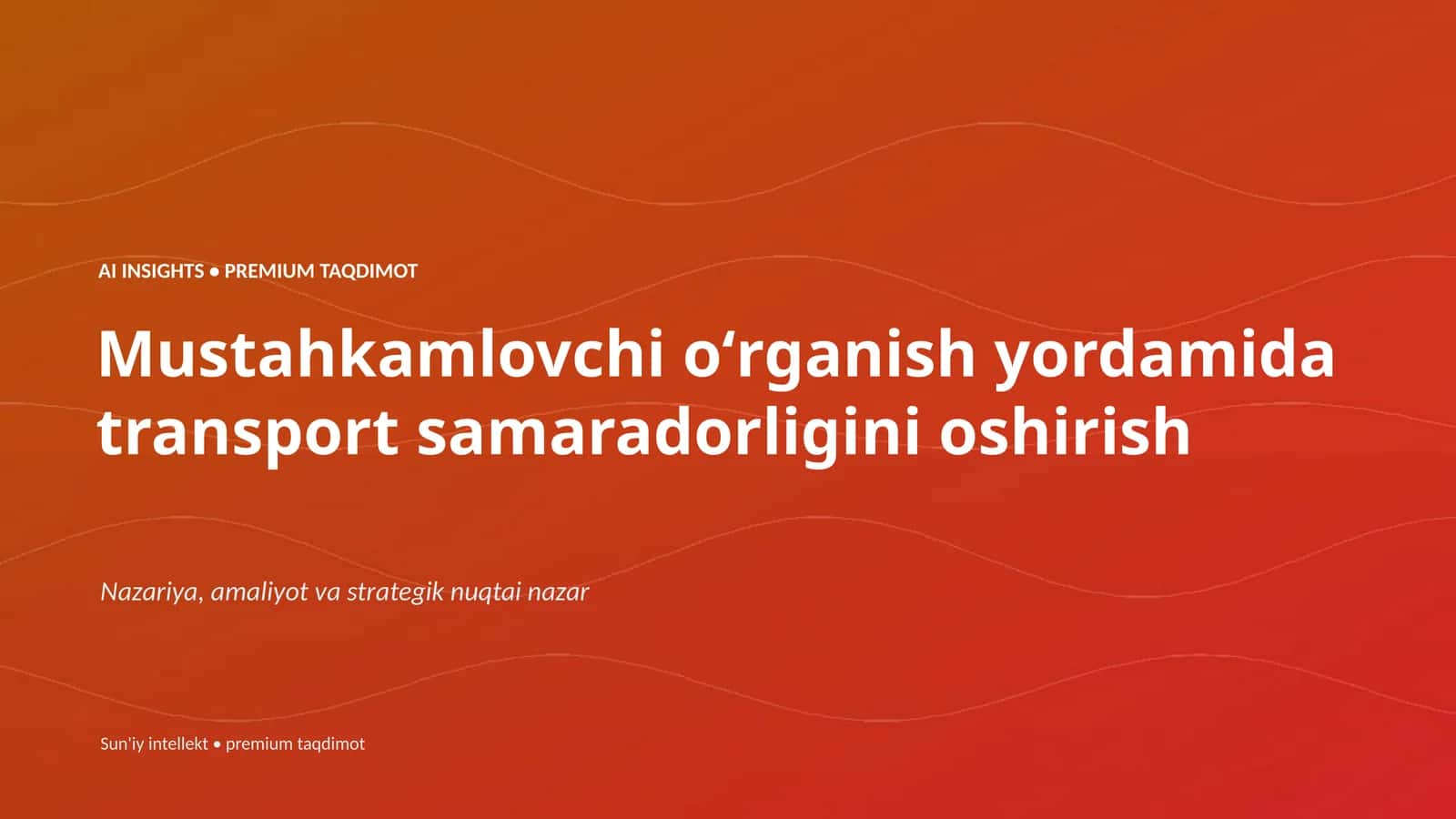 AI INSIGHTS • PREMIUM TAQDIMOT