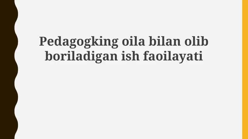 Ota-Onalar Universiteti Pedagogik Yordam Ko'rsatish