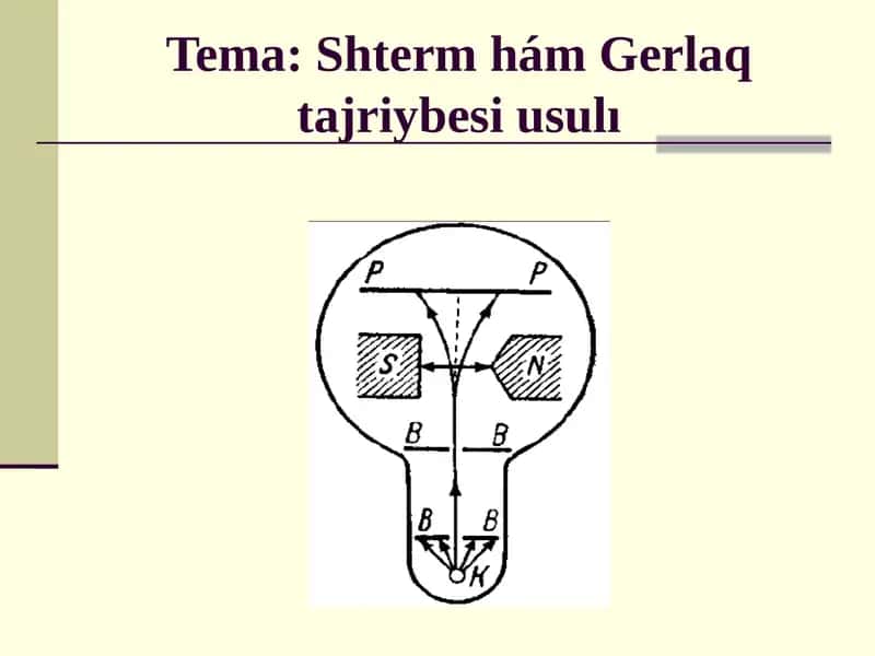 Shtern-Gerlaq tajriybesi usulı