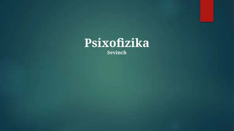 Psixofizika