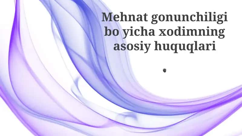 Mehnat gonunchiligi bo yicha xodimning asosiy huquqlari