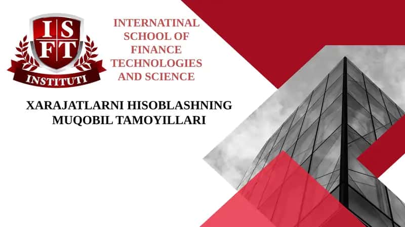 Xarajatlarni Hisoblashning Muqobil Tamoyillari