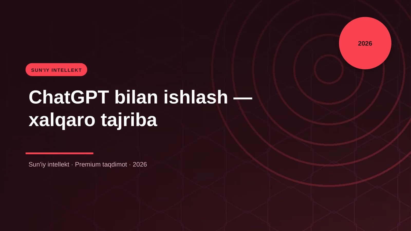 ChatGPT bilan ishlash — xalqaro tajriba