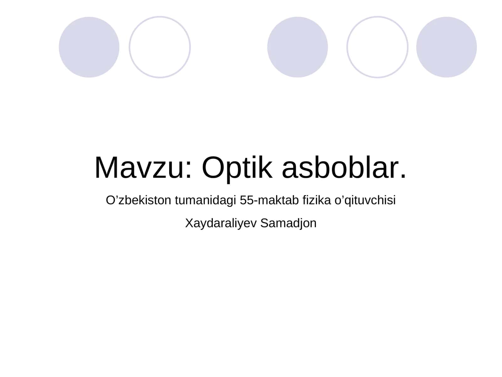 Optik asboblar