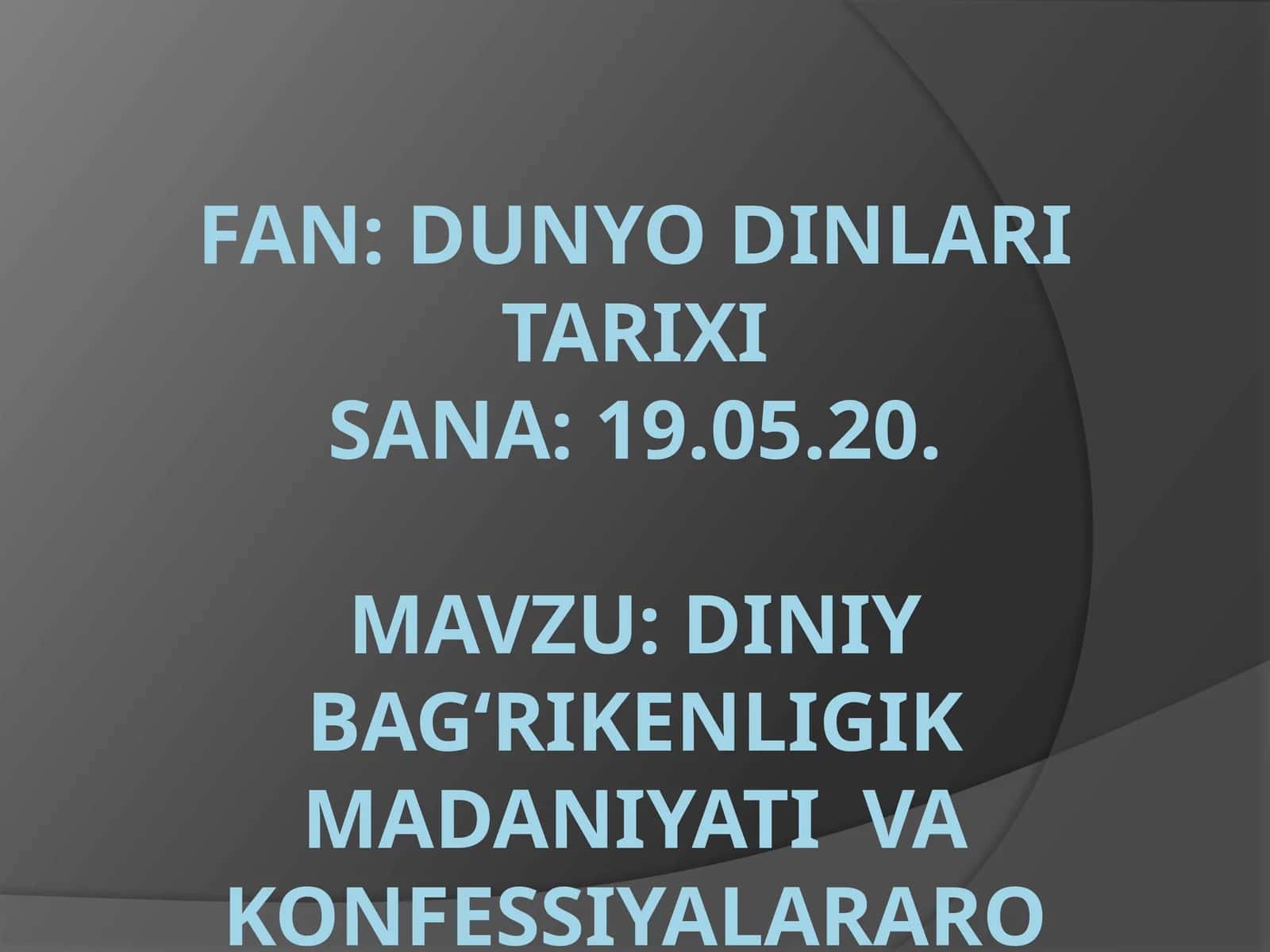 Dunyo dinlari tarixisana