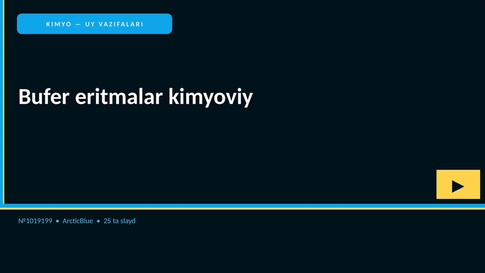 KIMYO — UY VAZIFALARI