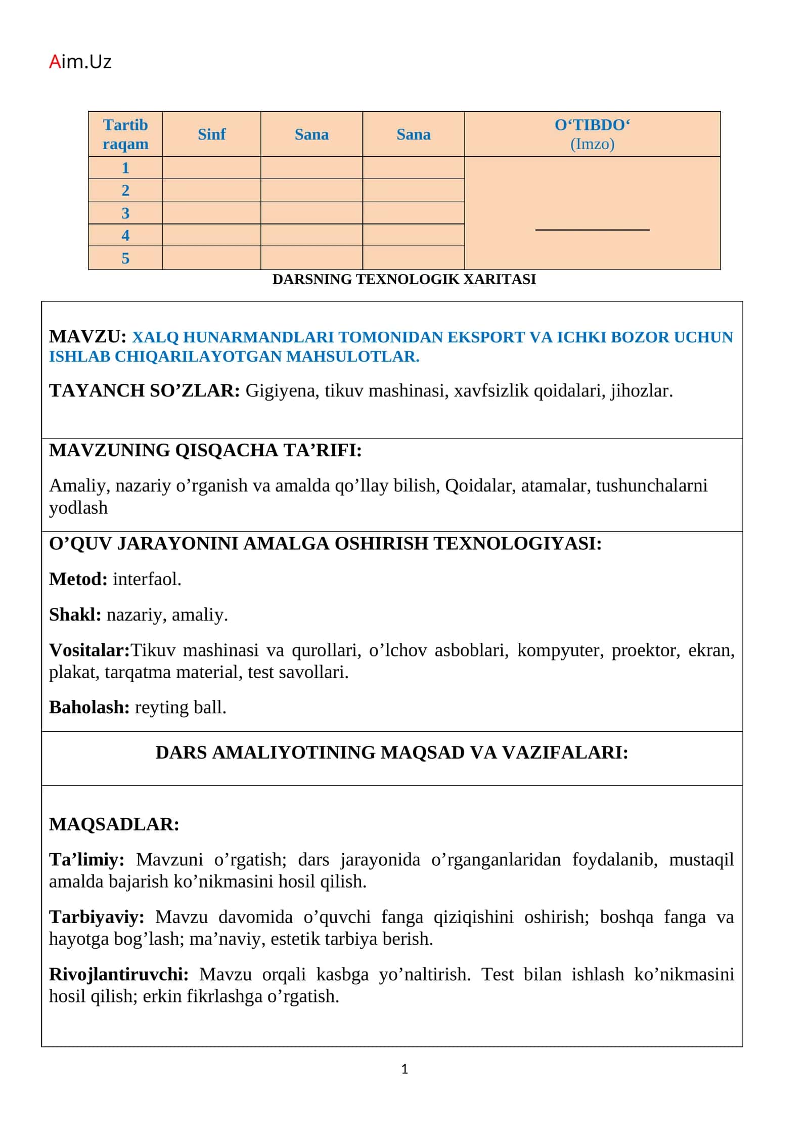 XАLQ HUNАRMАNDLАRI TОMОNIDАN EKSPОRT VА ICHKI BОZОR UCHUN ISHLАB CHIQАRILАYOTGАN MАHSULОTLАR