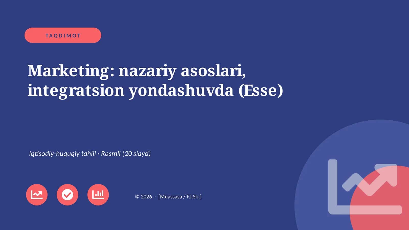 Marketing: nazariy asoslari, integratsion yondashuvda (Esse)