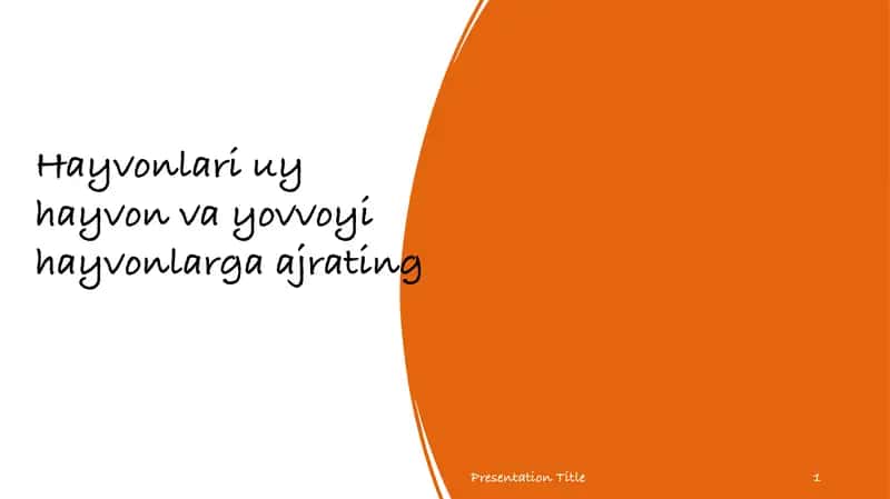 hayvonlar haqida metodlar
