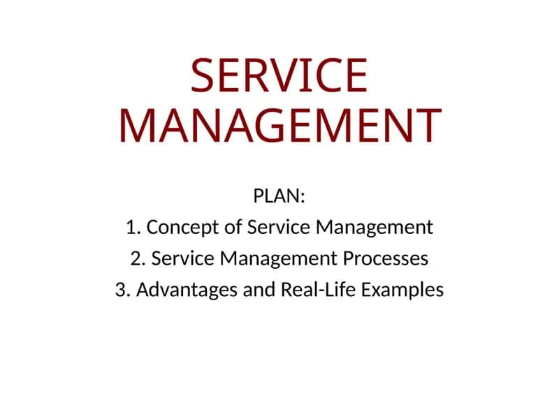 Service Management
