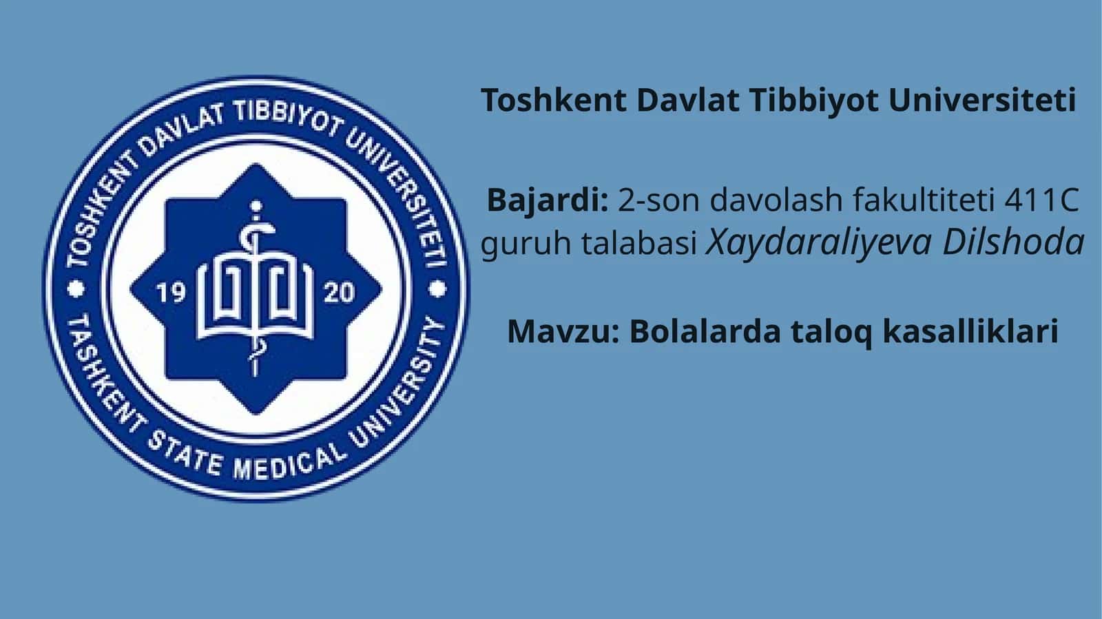 Bolalarda taloq kasalliklari