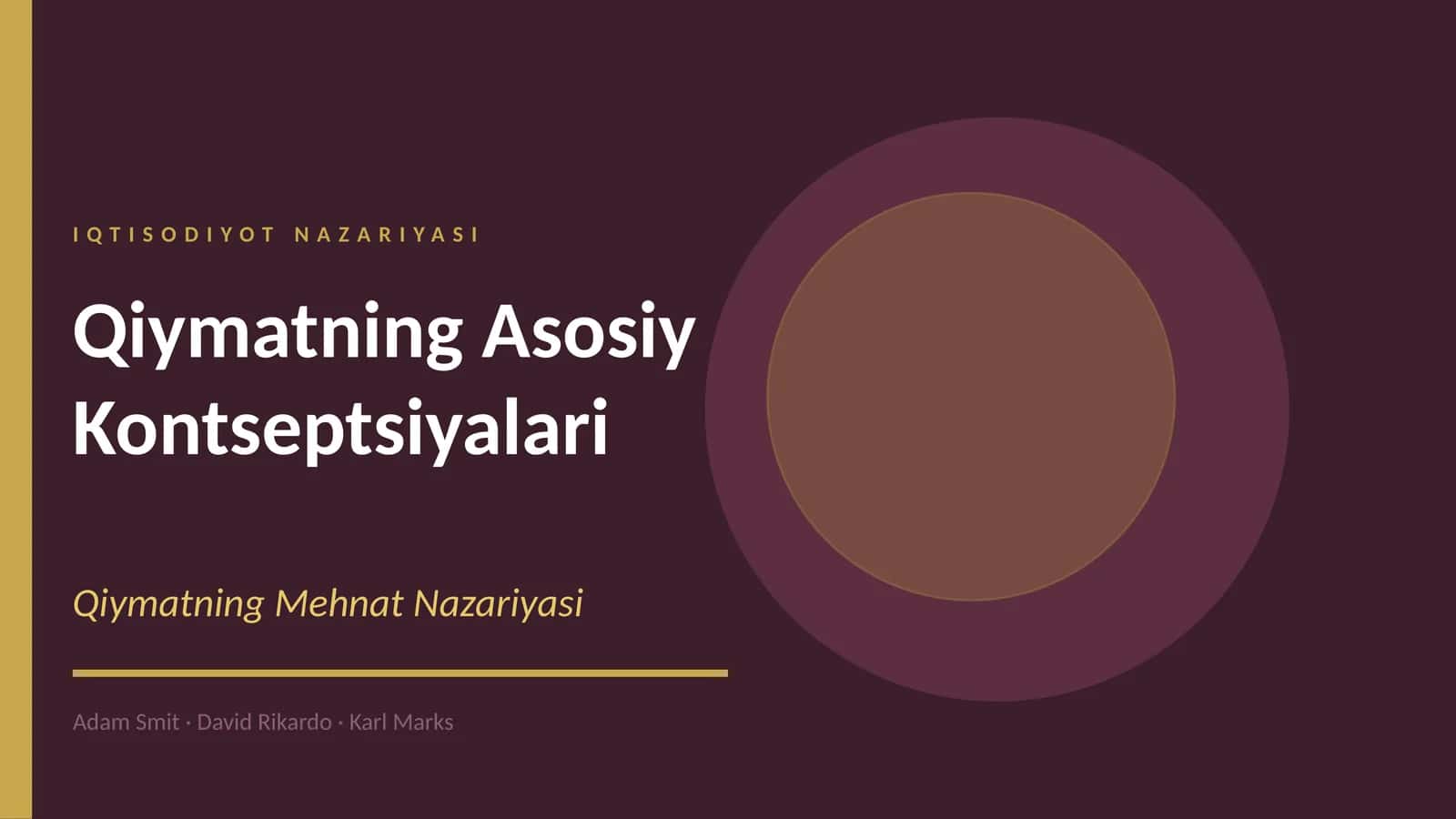QIYMAT NAZARIYASI