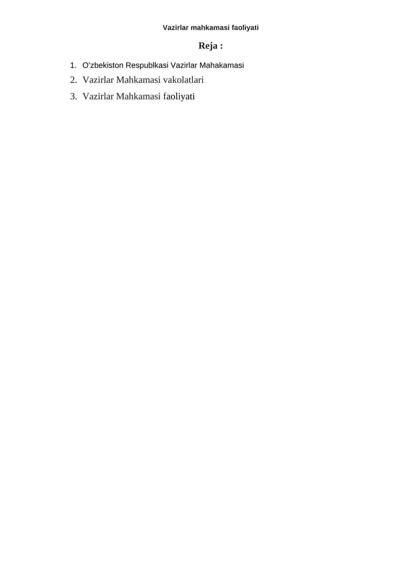 Oʻzbekiston Respublikasi Vazirlar Mahkamasi
