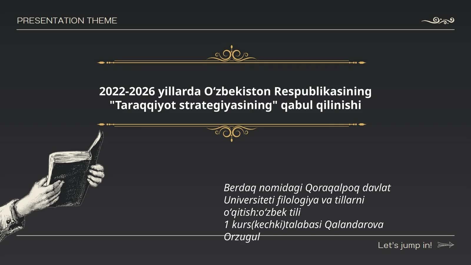 Filologiya va tillarni oʻqitish:oʻzbek tili
