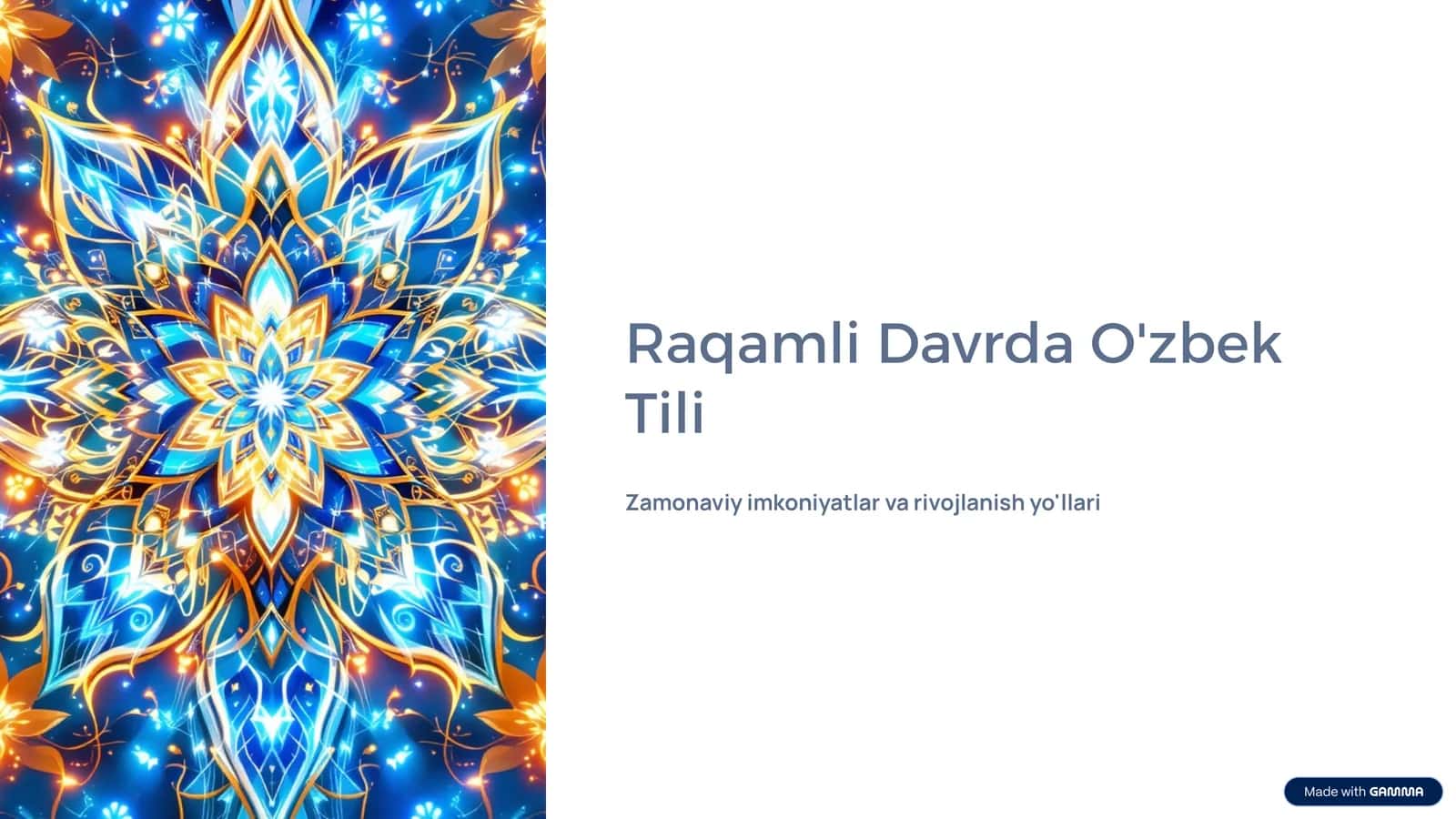 Raqamli Davrda O'zbek Tili