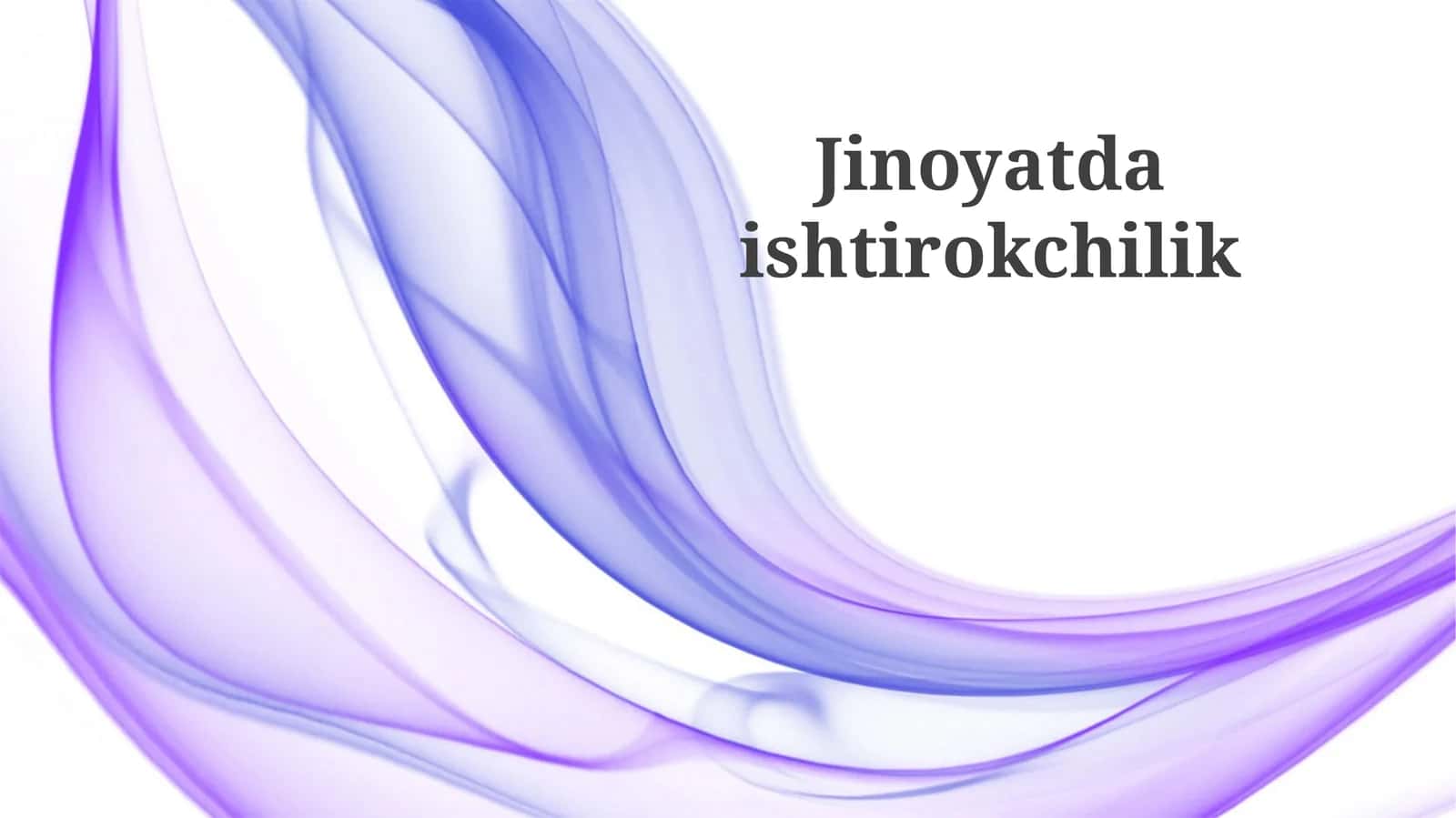 Jinoyatda ishtirokchilik