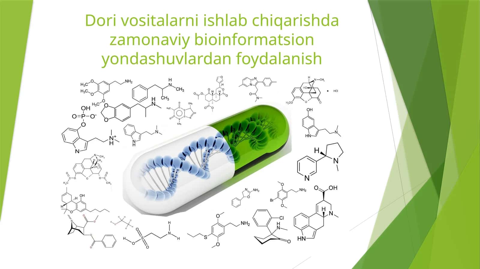 Dorivostilarni ishlab chiqarishda zamonaviy bioinformatsion yondashuvlar dan foydalanish