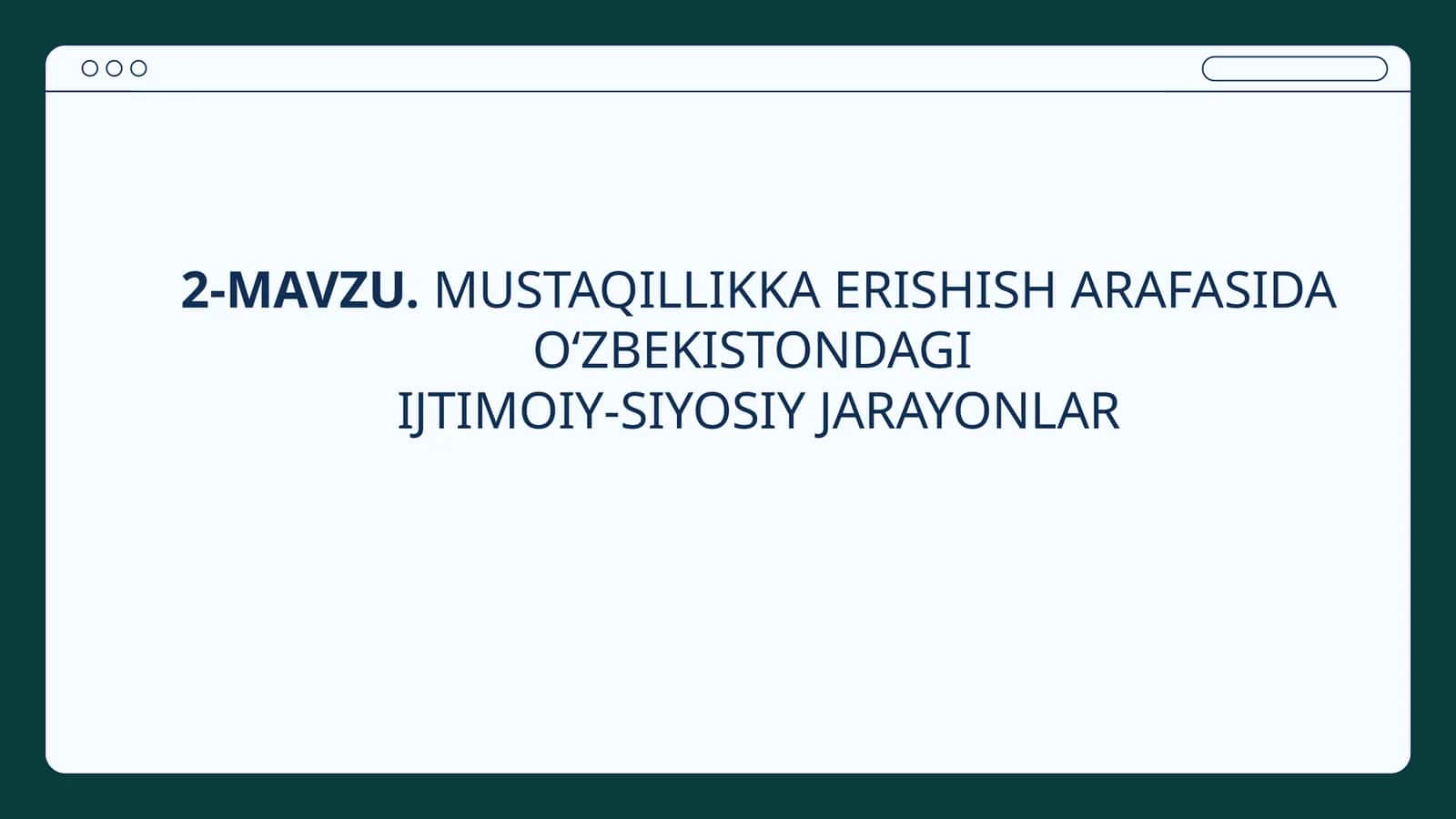 80-yillarning oxirida Оʻzbekistondagi ogʻir ijtimoiy-siyosiy jarayonlar