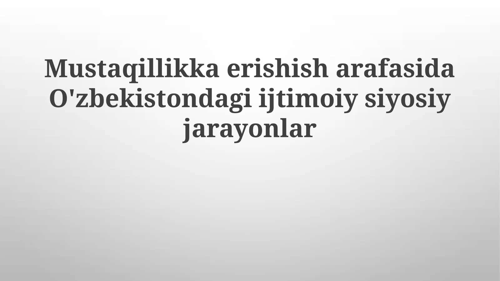 Siyosiy Manzara