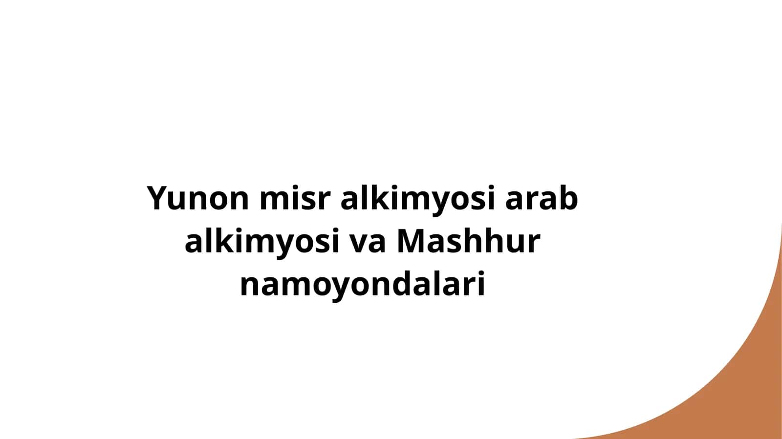 Yunon misr alkimyosi arab alkimyosi va mashhur namoyondalari