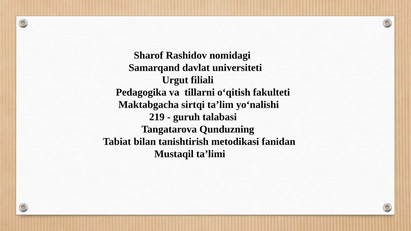 Oʻrtaguruhdatabiatgaoidoʻyinlarni tashkiletish