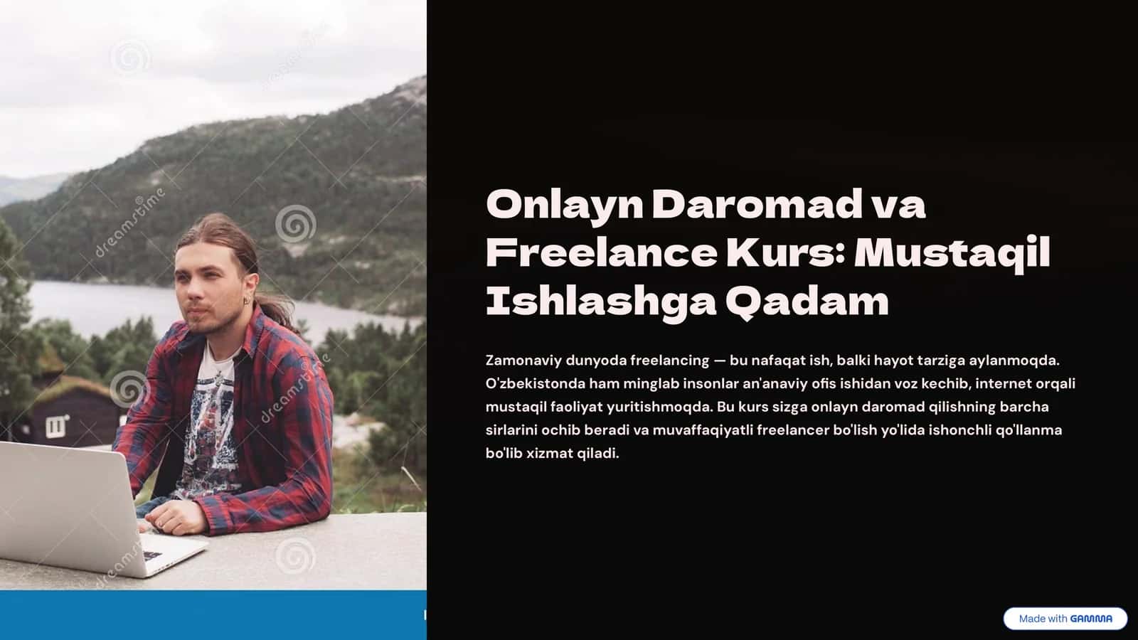 Onlayn Daromad va Freelance Kurs: Mustaqil Ishlashga Qadam
