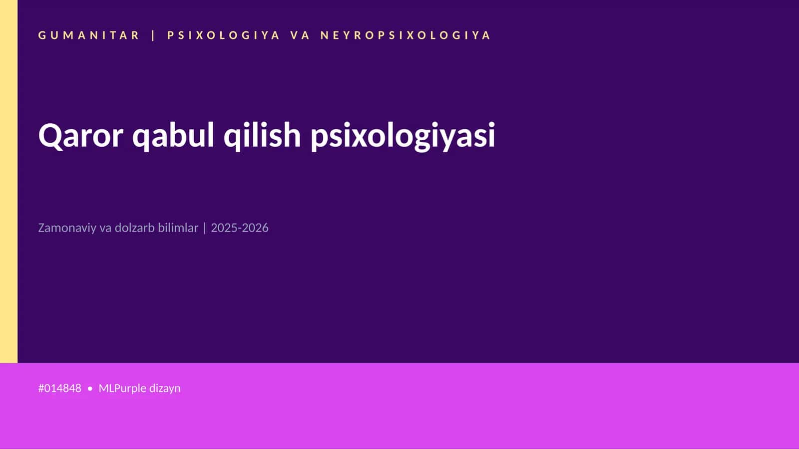 Qaror qabul qilish psixologiyasi