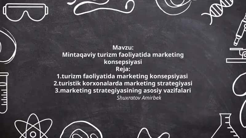 Mintaqaviy turizm faoliyatida marketing konsepsiyasi