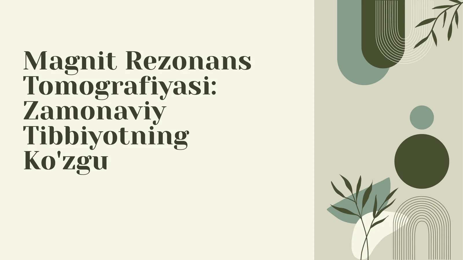 Magnit Rezonans Tomografiyasi