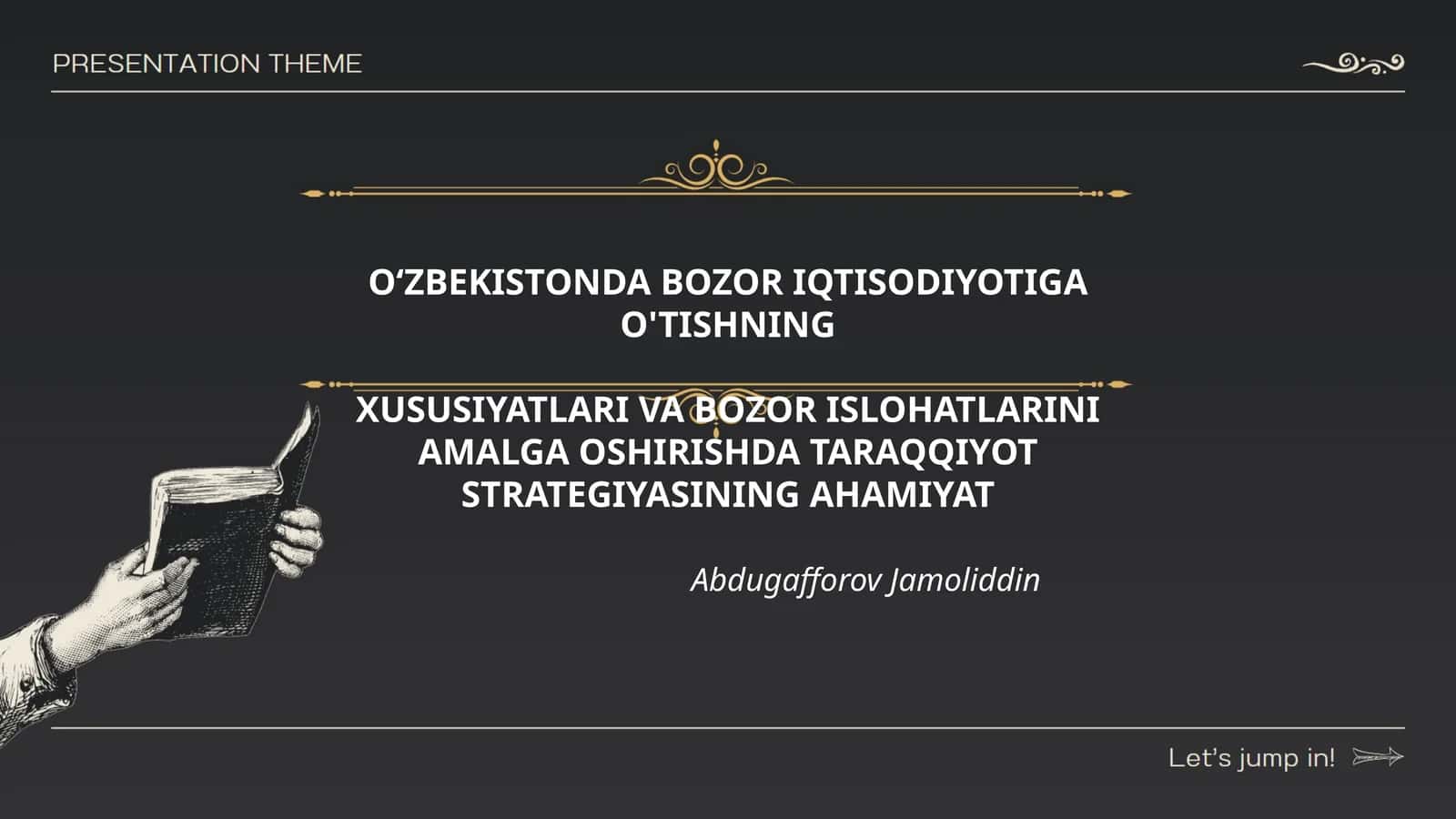 OʻZBEKISTONDA BOZOR IQTISODIYOTIGA O'TISHNING XUSUSIYATLARI VA BOZOR ISLOHATLARINI AMALGA OSHIRISHDA TARAQQIYOT STRATEGIYASINING AHAMIYAT