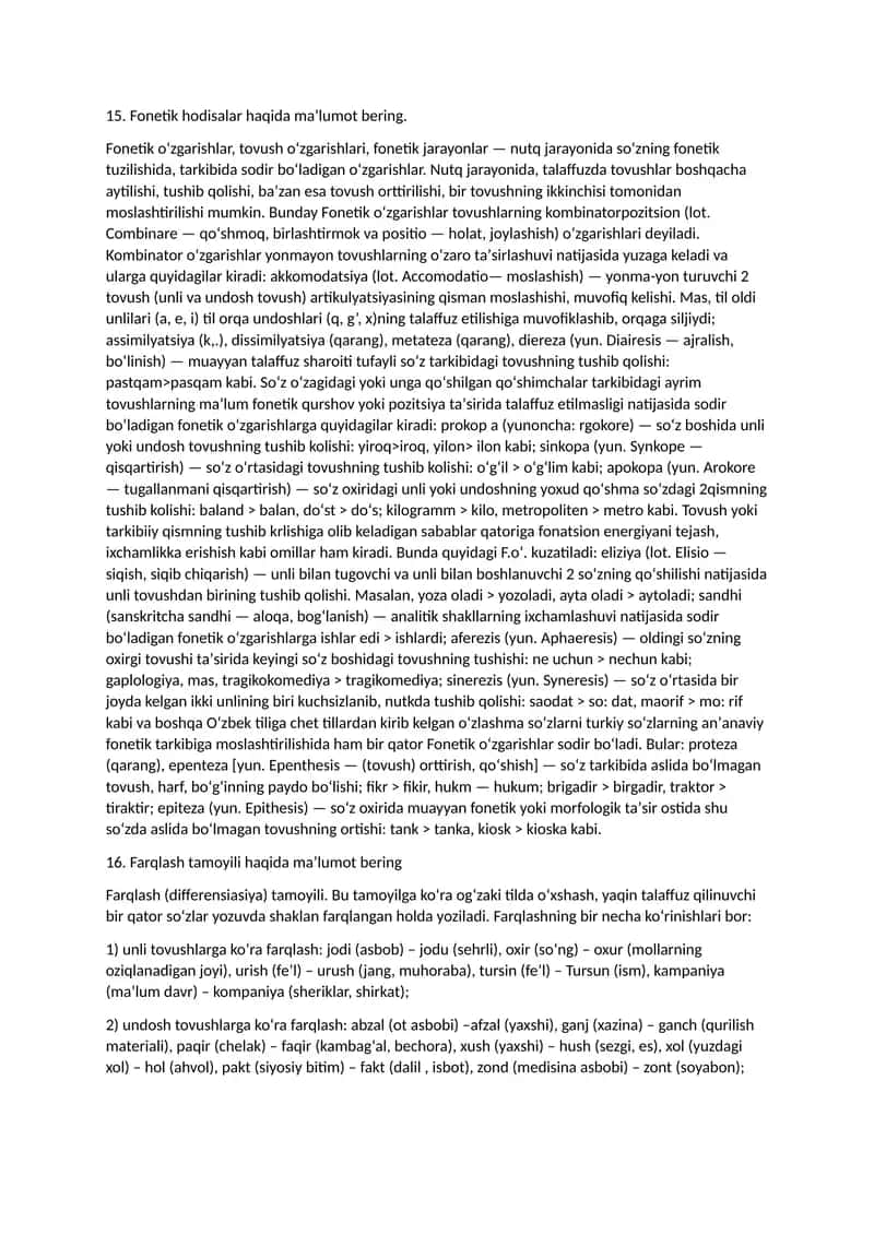 Fonetik hodisalar