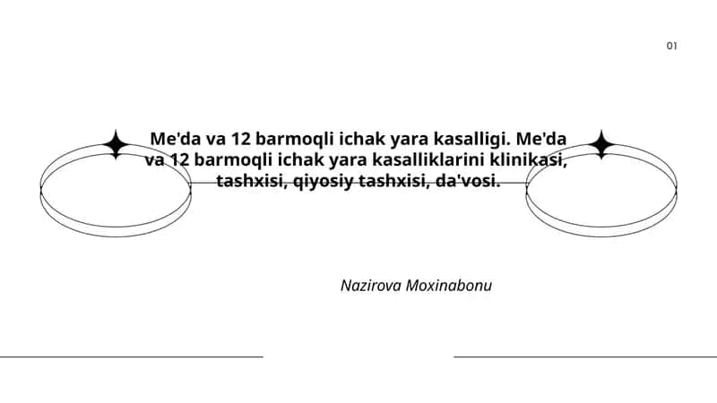 Me'da va 12 barmoqli ichak yara kasalligi