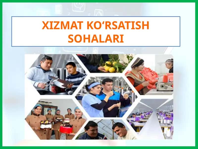 XIZMAT KO‘RSATISH SOHALARI