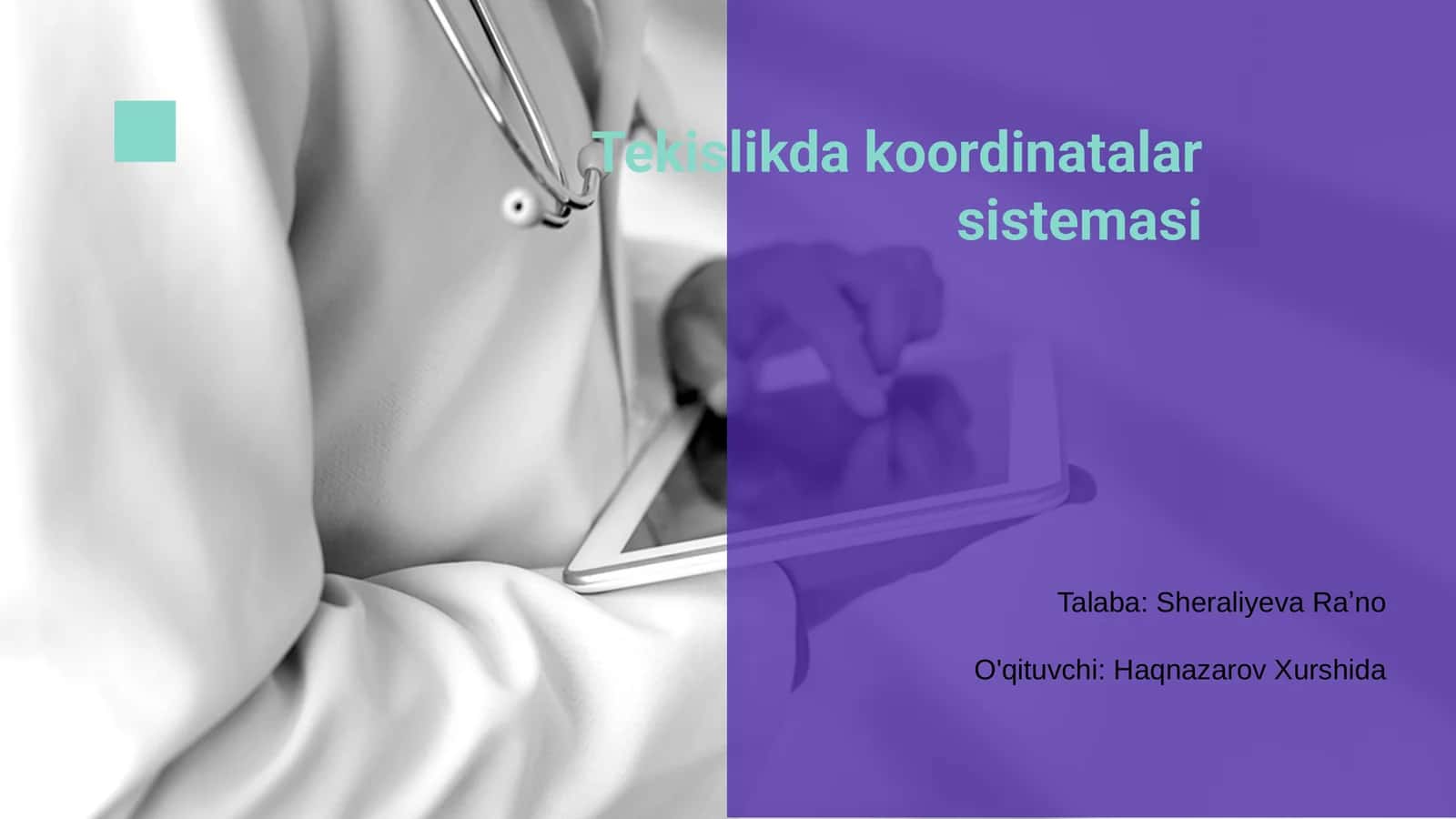 Tekislikda koordinatalar sistemasi