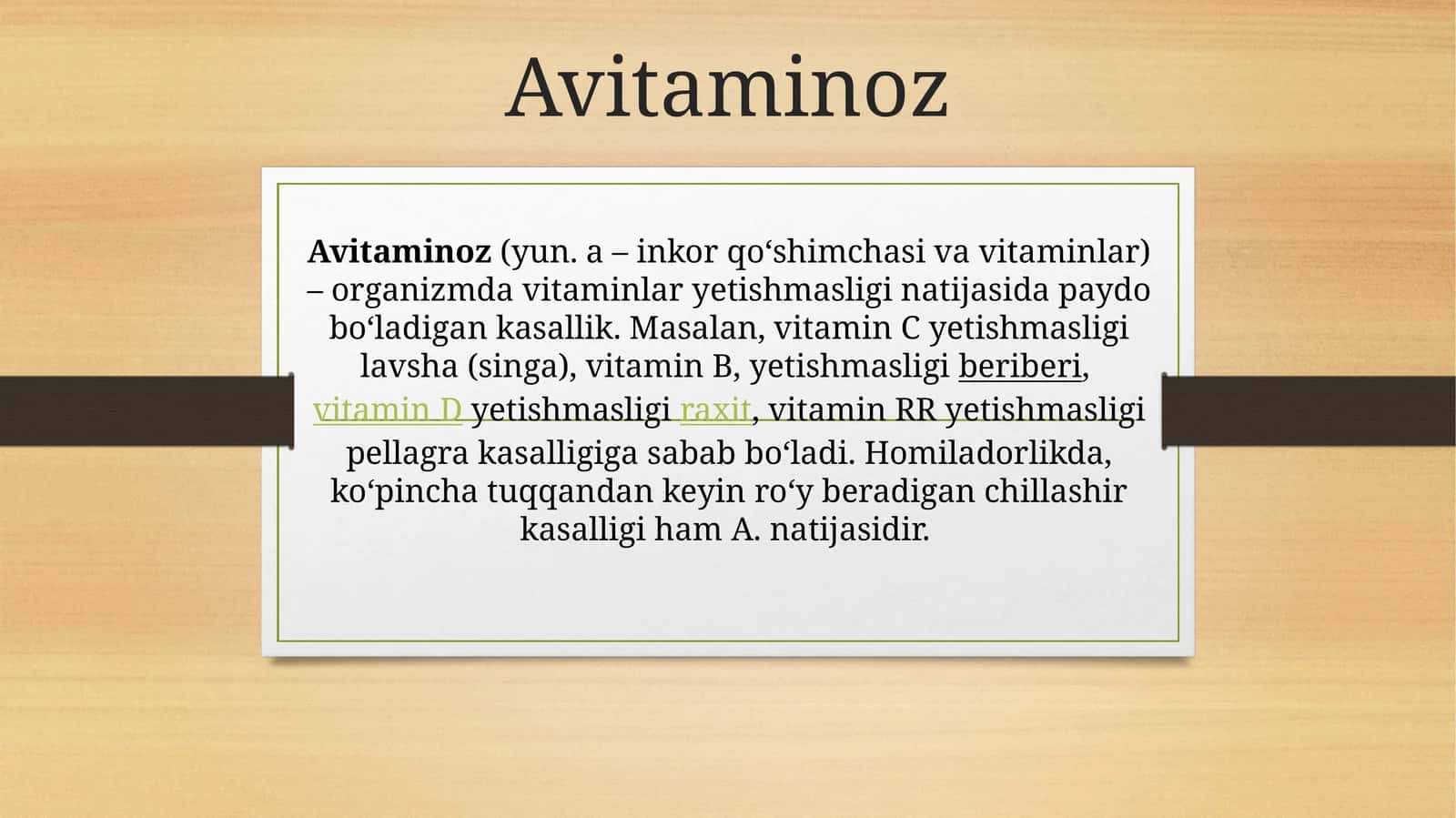 Avitaminoz