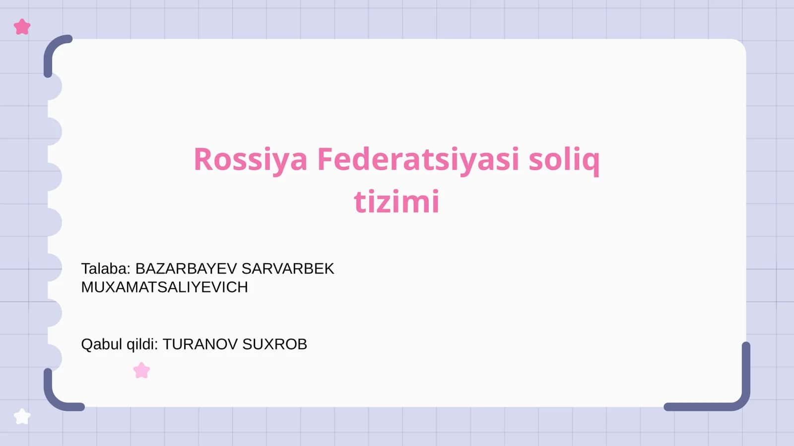 Rossiya Federatsiyasi soliq tizimi