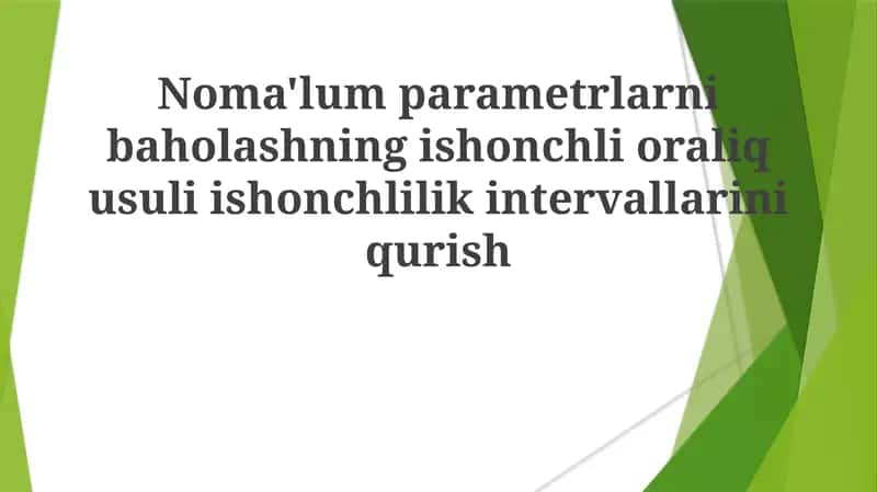 Ishonch Oralig'ini Talqinlash va Qo'llash