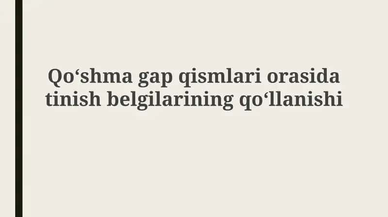 Tinish belgilari