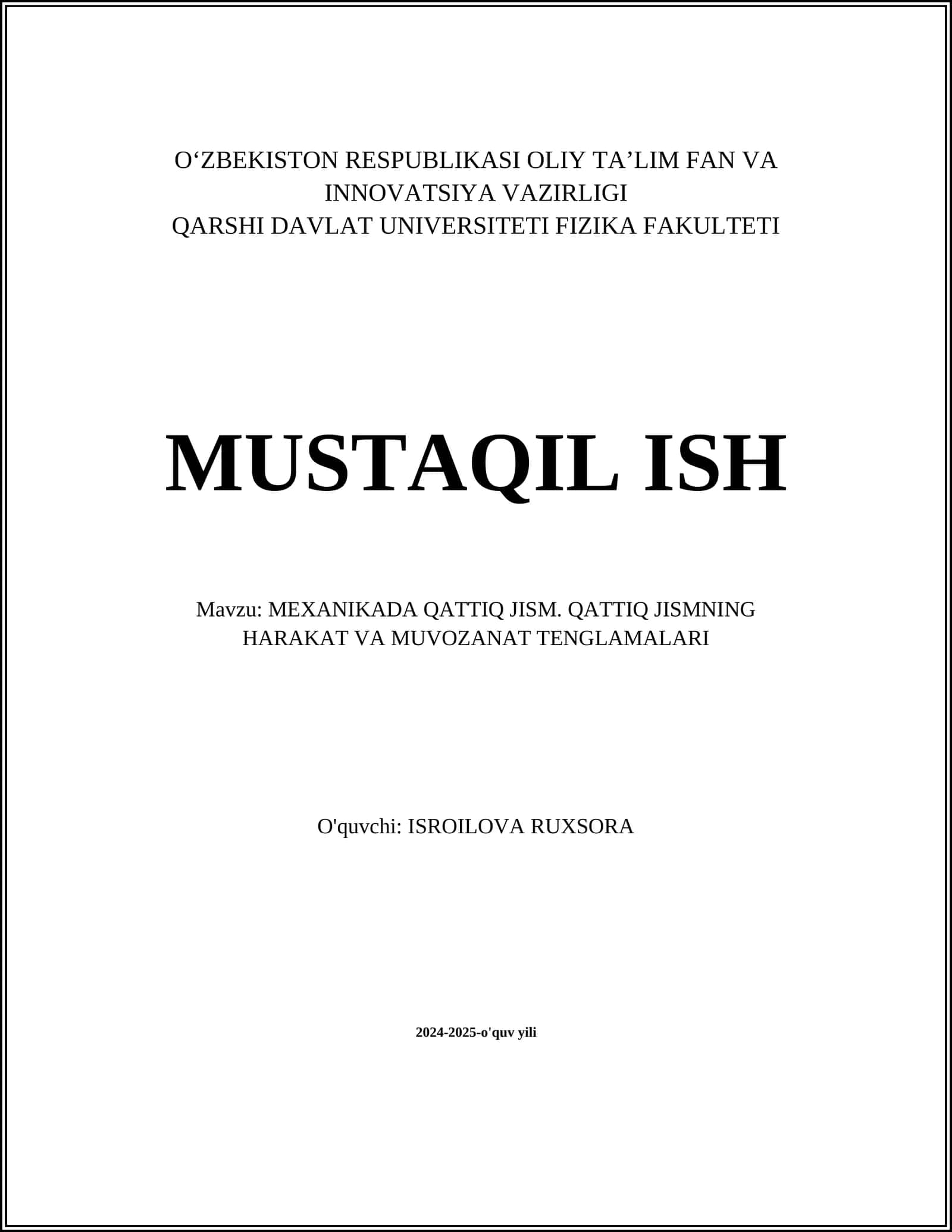 QATTIQ JISM
