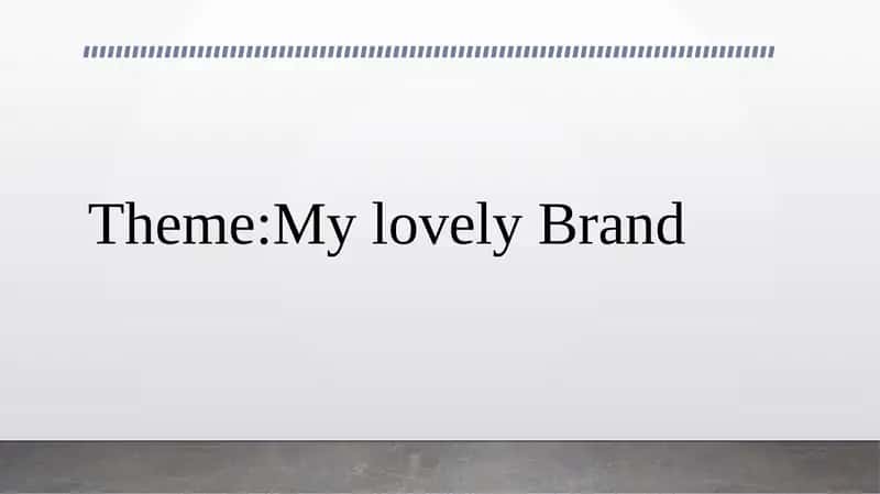 My lovely brand