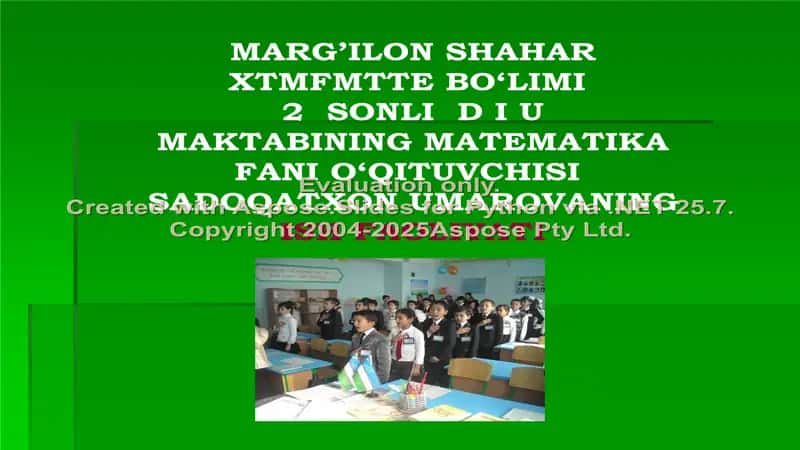 Sadoqatxon Umarovaning Matematika Fanidagi Ish Faoliyati