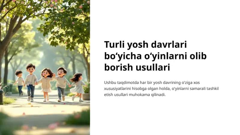 O'yinlarni olib borish usullari