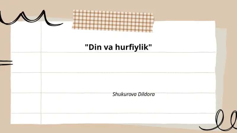 Din va hurfiylik