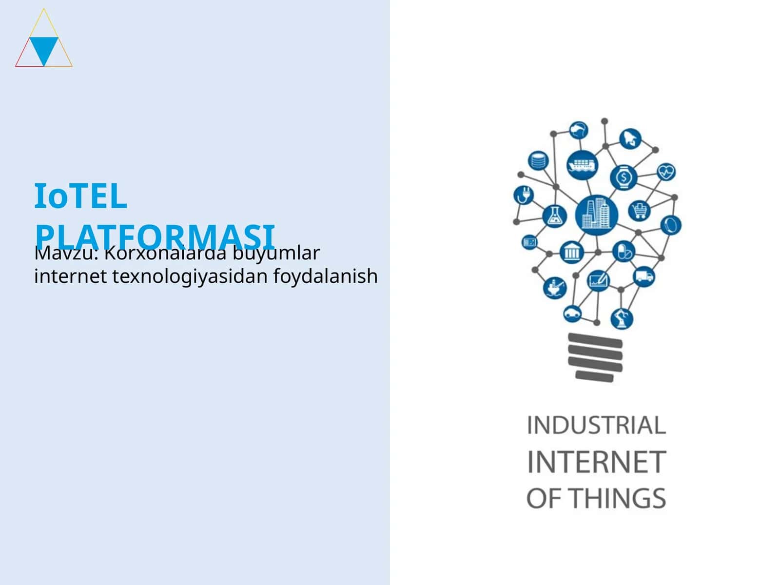 Korxonalarda buyumlar internet texnologiyasidan foydalanish