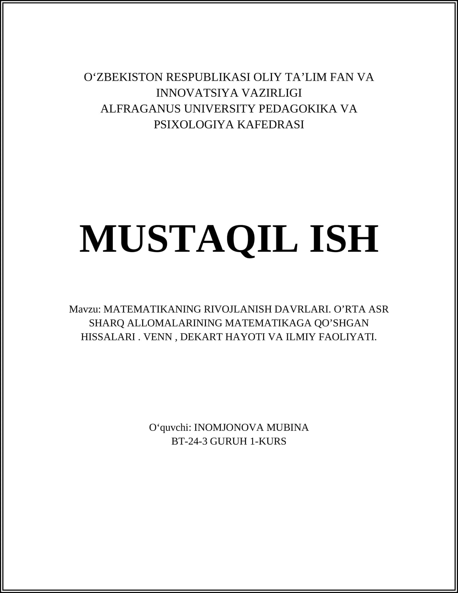 Oʻrta asrlar Sharq matematika rivojlanishi